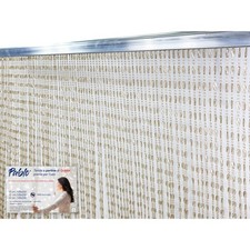 TENDA PABLO © a PERLINE anti insetti BEIGE in PVC antirumore con asta in METALLO
