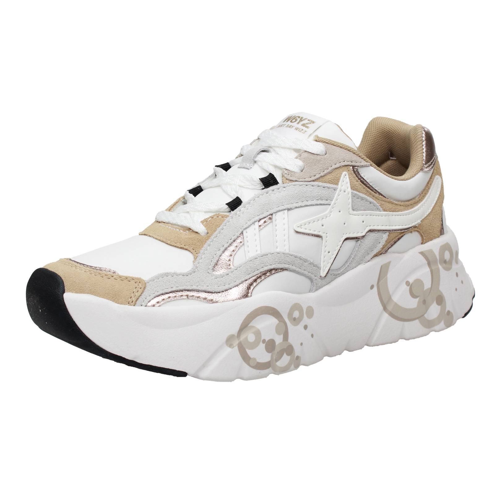 W6yz Ida - Plateau Sneaker aus Wildleder Sand - Größe 36 [22cm] Damenschuhe