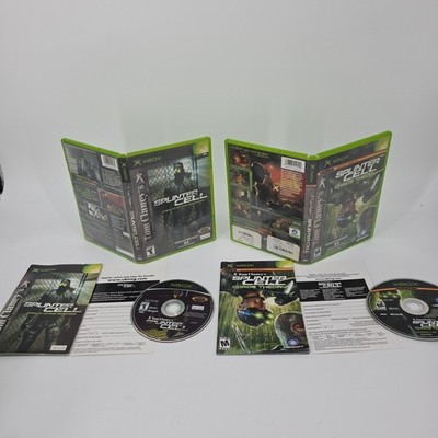 Microsoft Xbox Tom Clancy's Splinter Cell & Chaos Theory Both CIB With Reg Card