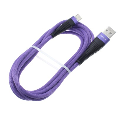 Purple 6ft USB Cable Type-C Charger Cord Power Wire for Cell Phones