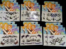 12 sheets Lot Of Temporary Tattoo Stickers Black Wire Tatoo NEW US Seller NEW