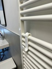 Coppia 2 Appendini Termoarredo S Plexiglass Bianco Bagno Doccia Scalda Salviette