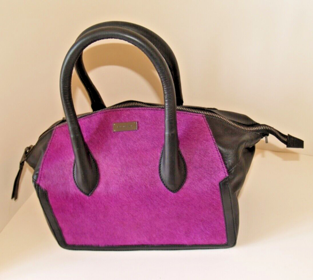 Pink and black leather handbag 'Love my Soul' image 2