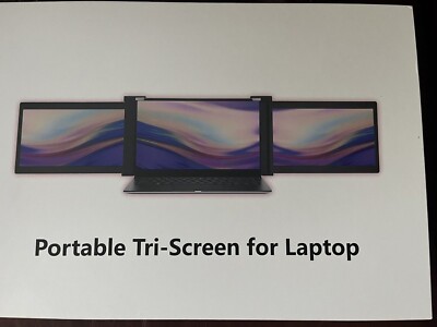 Vodzsla 11.6 Inch Portable Tri-Screen Laptop Dual Monitor PC MAC Chrome