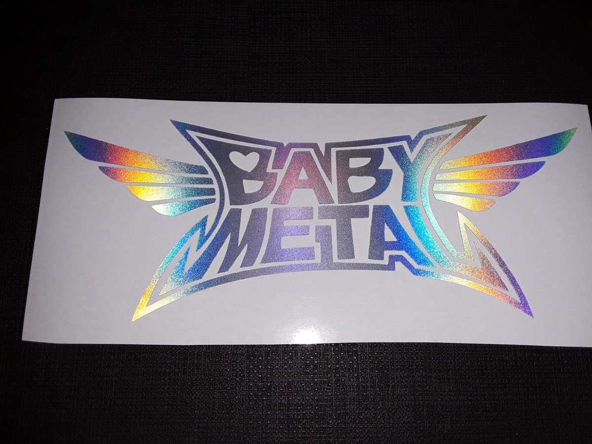 Babymetal Logo Holo Foil Silver Sticker Vinyl Decal Baby Metal