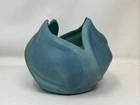 VTG Van Briggle Art Pottery Lotus Leaf  Tulip Ming Turquoise Blue Planter