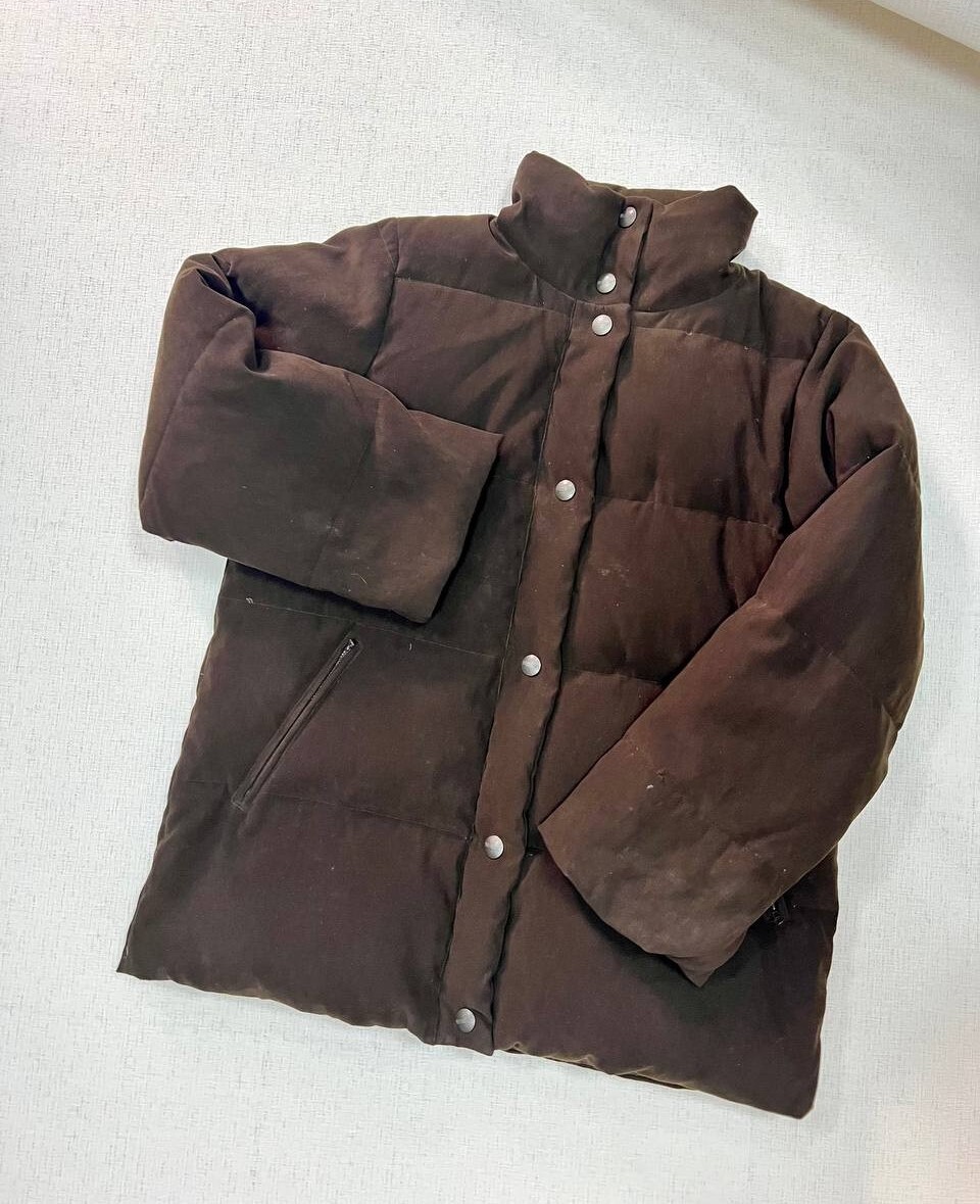 Weekend By Max Mara Women’s Brown Puffer Jacket Real Goose Down Size US 10