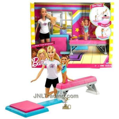barbie and toddler student flippin fun gymnastics dolls