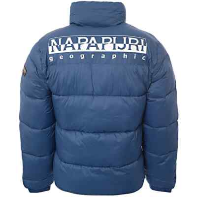Napapijri A - Suomi 3 Puffer Print Jacket Blue Size M Warm