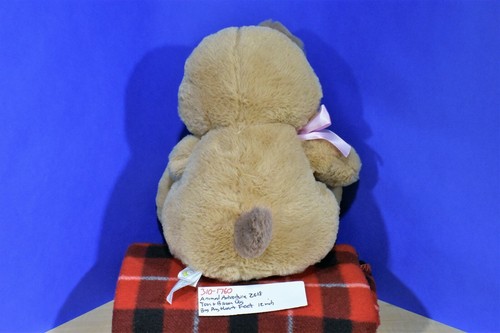 Animal Adventure 2018 Tan Brown Dog Plush With Big Pink Heart Feet (310-1760) - Picture 4 of 5