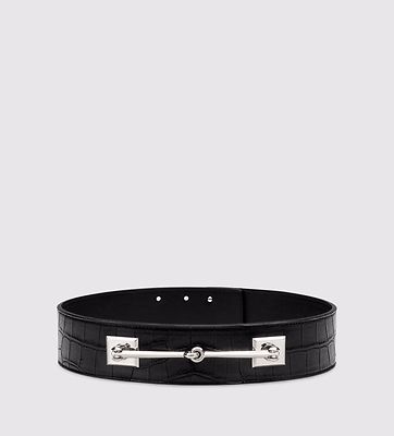 NWT GUCCI $1200 CROCODILE LEATHER HORSEBIT WAIST BELT SZ 34  display picture 2