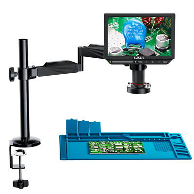 Elikliv EM4K Flex 10.1'' 4K Digitales Münzmikroskop 2000x Flexibler Arm Stand