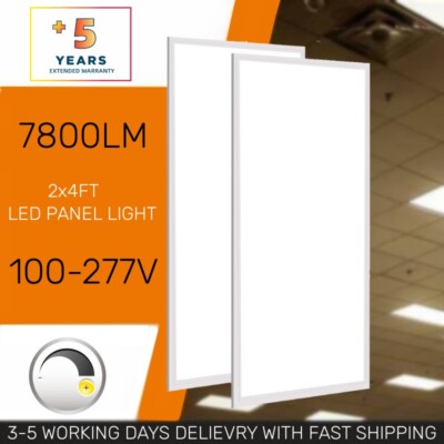 2x4FT LED Flat Panel Troffer Light,Dimmable Ultra Slim Recessed Back-lit Fixture