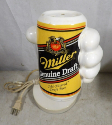 Vintage Miller Genuine Draft Beer MGD Ceramic Hand W/Can Gooseneck