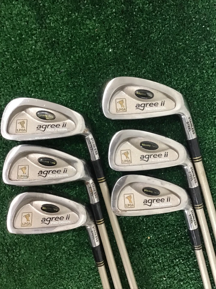 Square Two Agree II Pro Design LPGA Iron Set 4-9 Ladies Graphite Shafts - Image 2 of 4