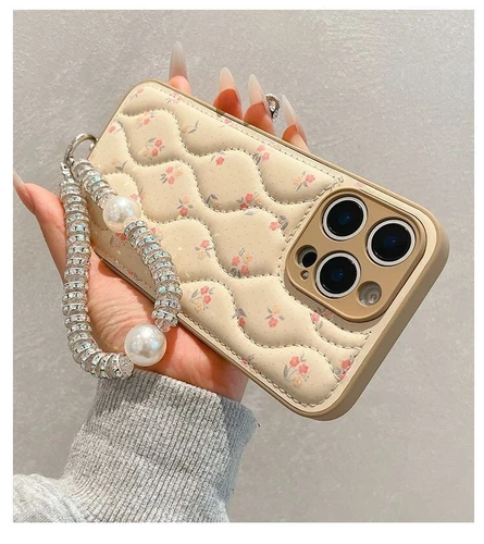 Countryside style floral shiny strap phone case ladies' gift- - Picture 11 of 13