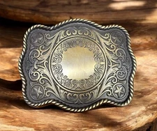 Western Buckle Engraved Belt Buckle Custom Personalized Monogrammed