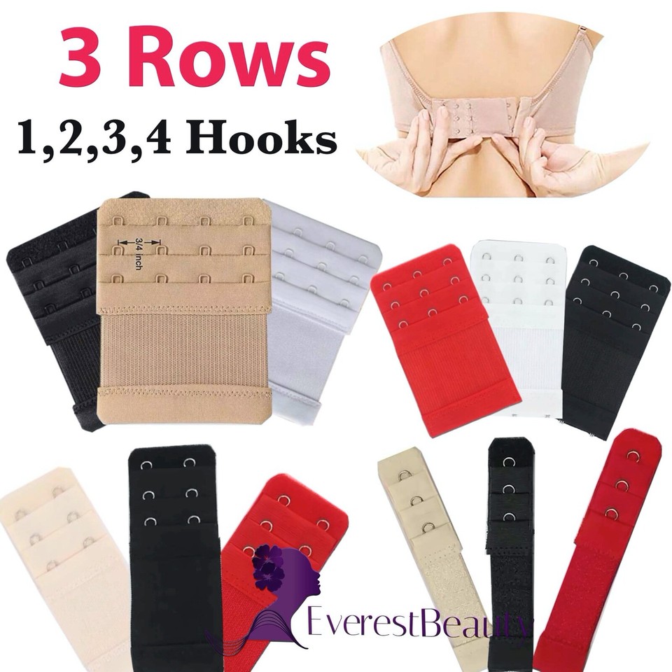 3ROW STRETCHY 2, 3, 4 Hook Bra Extender Extension Bra Strap - Foto 12