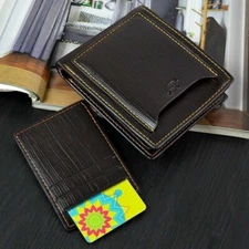 Men's Genuine Leather Credit Card Holder Wallet Bifold ID Cash Coin Purse Clutch