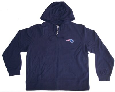 New England Patriots Women's Full Zipper Hooded Sweatshirt Navy