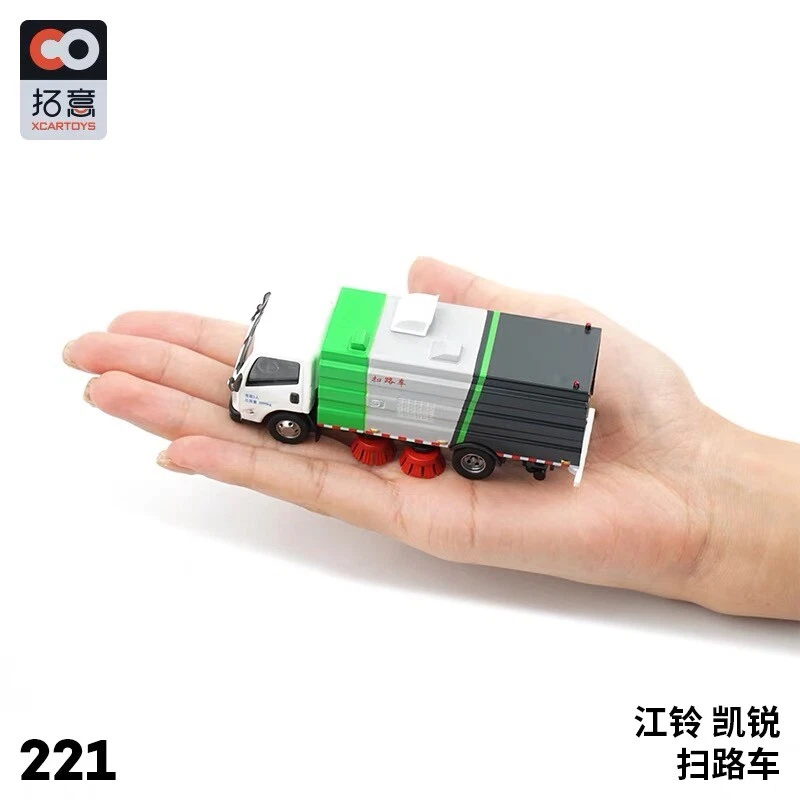 1/64 # 221 # 222 City Road Sweeper зеленый подметально-уборочная машина мусоровоз сплав модель автомобиля - Изображение 3 из 4