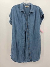 Pre-Owned Madewell Blue Size Medium Knee Length Short Sleeve Dress
