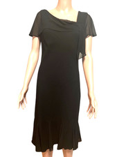 S.L. FASHIONS Womens Size 8 Black Party Dress/Formal/wedding Sheath