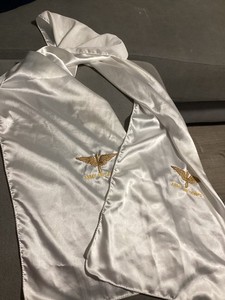 US Army Air Corps Embroidered Pilots Silk bl Flying Scarf REPRO Uniform REDUCED
