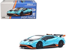 Pop Race PR640110 1/64 Lamborghini Huracan STO Blue with Black Top