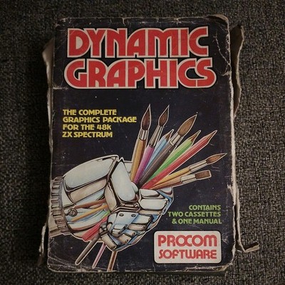 DYNAMIC GRAPHICS - Sinclair ZX Spectrum 48K Procom Software Vintage Spiel - selten 