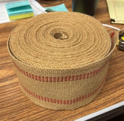3.5 Inches x ? Yards Upholstery/Craft Jute Webbing Natural Furniture Strapping