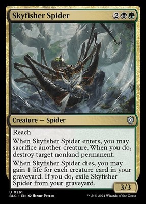 Skyfisher Spider 261 NM Bloomburrow Commander MTG