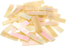 Mosaic Tiles Iridescent Khaki Glass Strips for DIY Crafts 100g