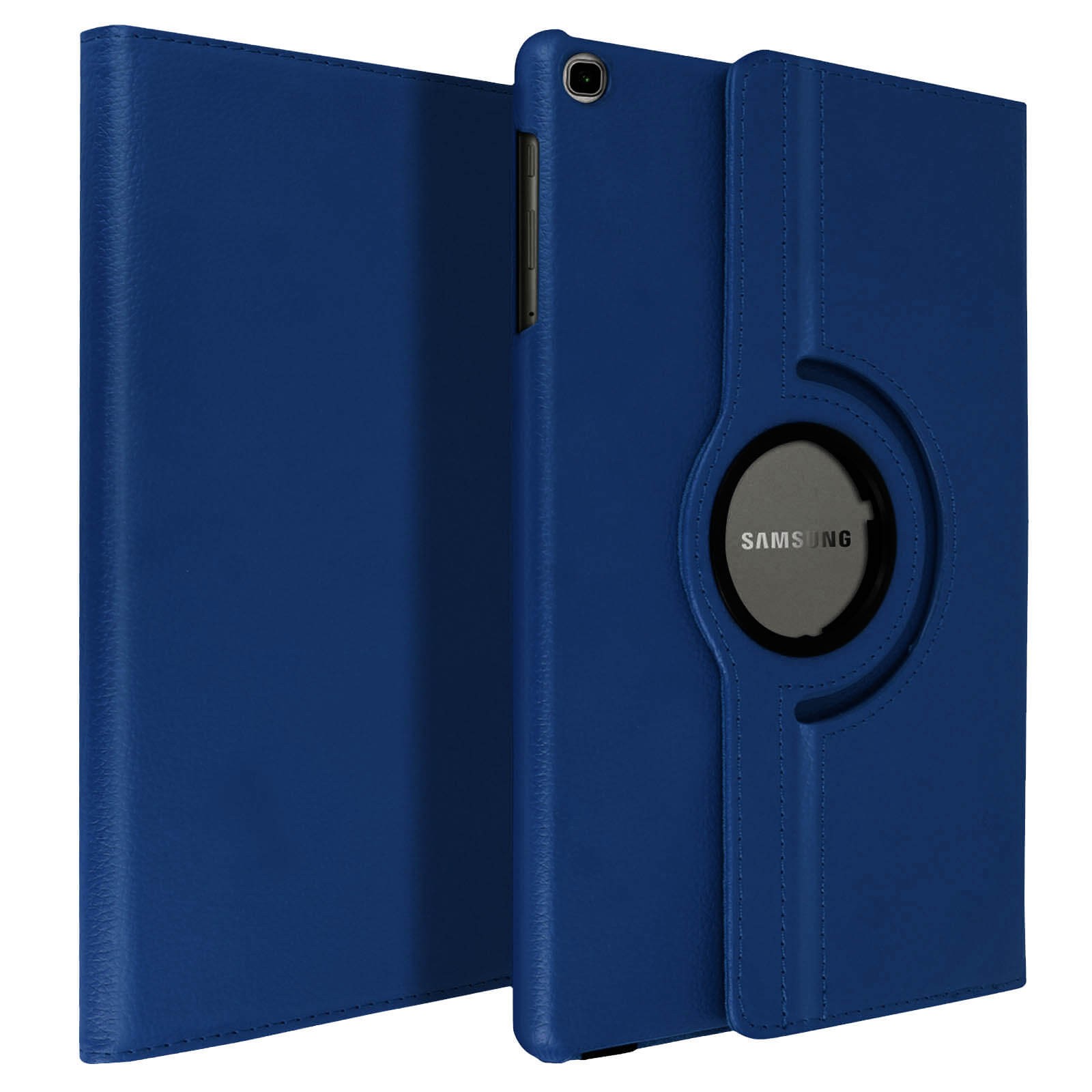 Housse Galaxy Tab A 10.1 2019 antichoc avec clapet pliable bleu et fonction support 360