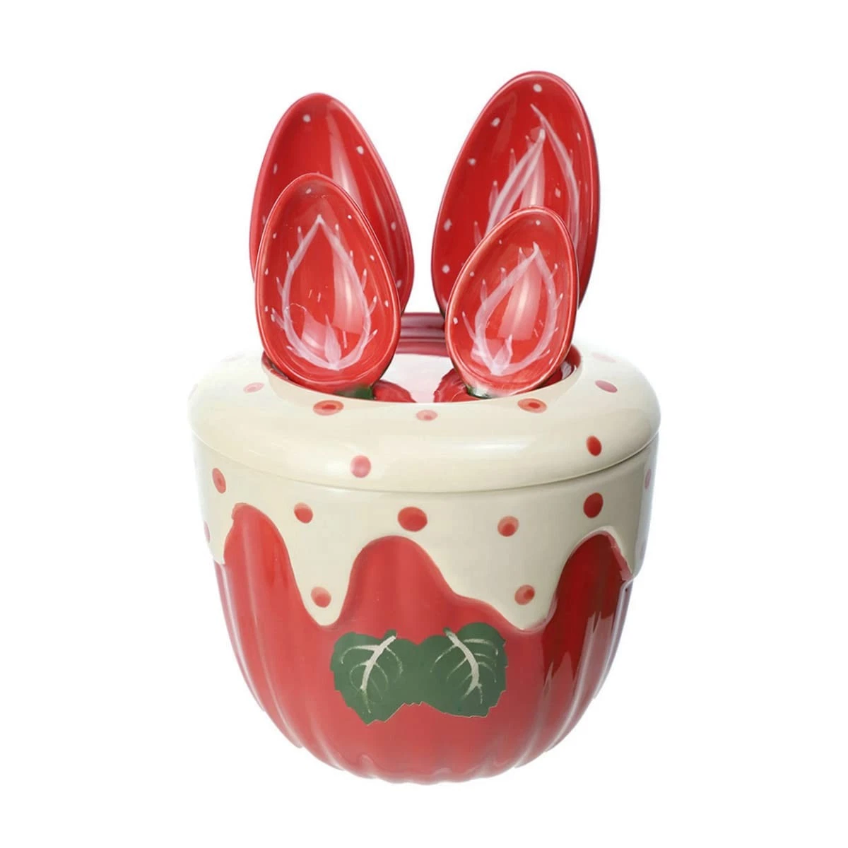 4 Pcs Porcelain Measuring Spoons Base Cute Strawberry Shape Kitchen Baking
Opens in a new window or