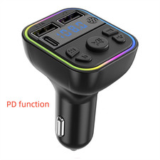Car FM Transmitter Adapter Radio MP3 Player Music RGB Light Charger USB  Type-C