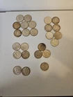 Lot of 25 Silver Half Dollar COINS- 90% & 40%-Walking Liberty,Franklin, Kennedy