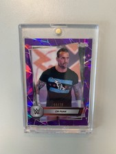 CM Punk /10 purple geometric 2025 Topps Chrome WWE Sapphire Edition