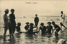 Ak Oostende Ostende Westflandern, Badegäste ...