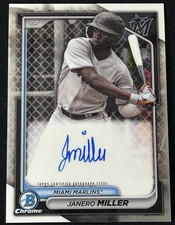 JANERO MILLER 2024 BOWMAN CHROME AUTOGRAPH MARLINS #CPA-JM AUTO