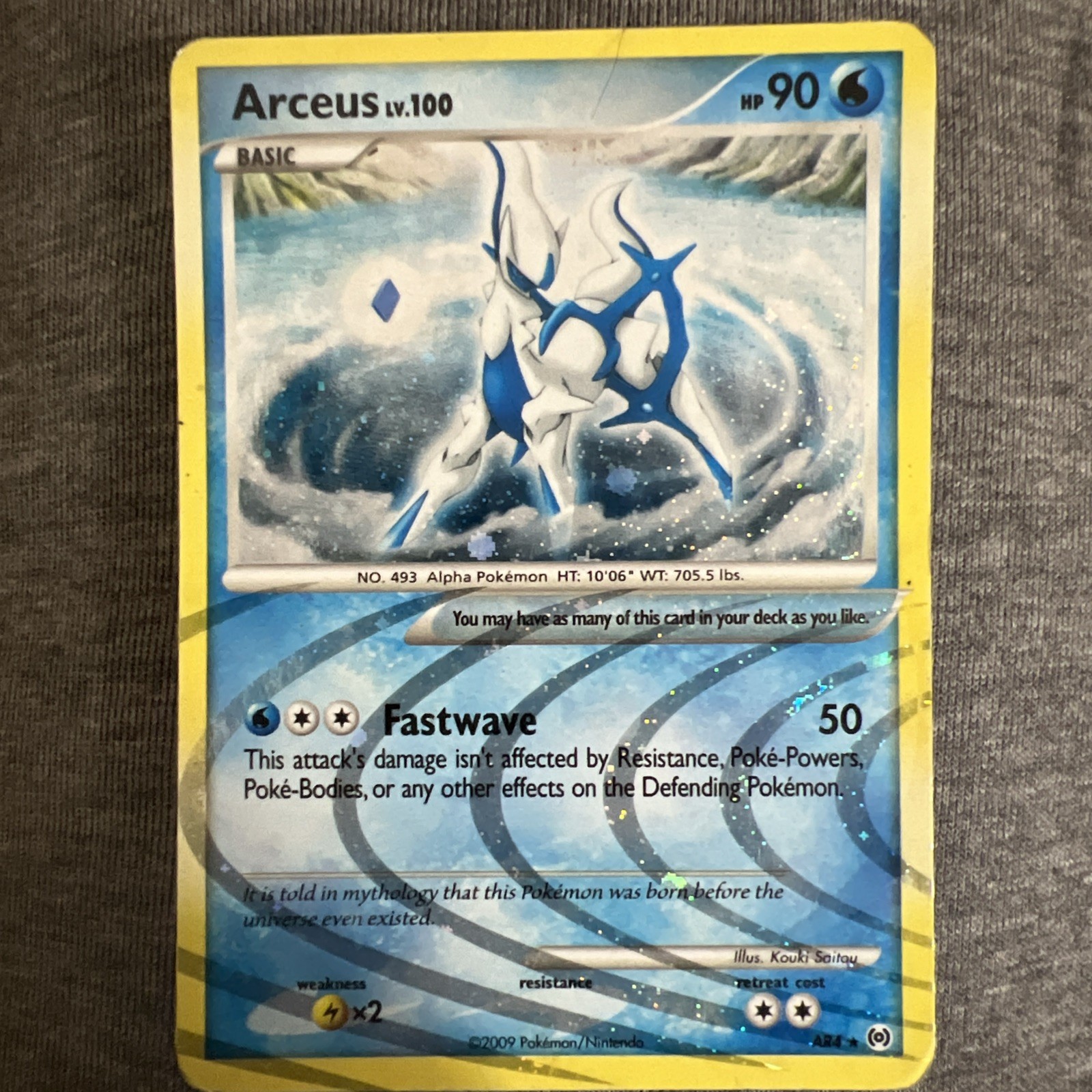Pokemon TCG 2009 Arceus LV. 100 AR4 Holo Rare Platinum Arceus LP