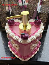 ❤️ Pink Heart Cherries Cake ❤️ Handwash Cream Soap Dispenser Cute Kitchen / Bath