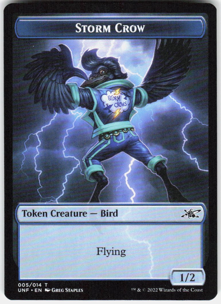 Storm Crow Token UNF 5 English NM - MTG