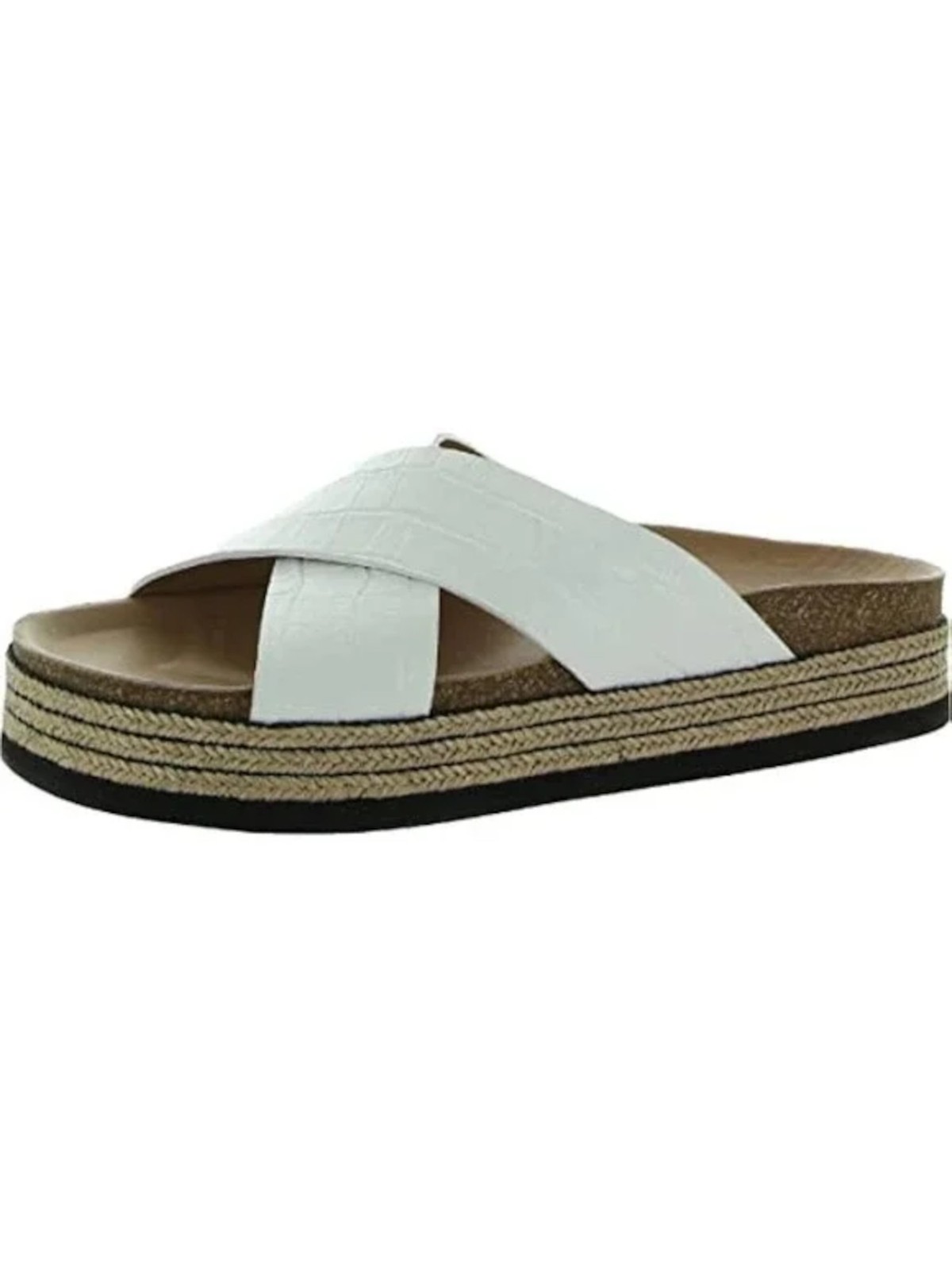 Женские босоножки на танкетке AQUATALIA из белой крокодиловой кожи CorkAriana 11 М 9690₽