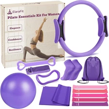 Pilates Kit for Women Pilates Equipment Ring Ball Set Magic Circle Hoop BANDS