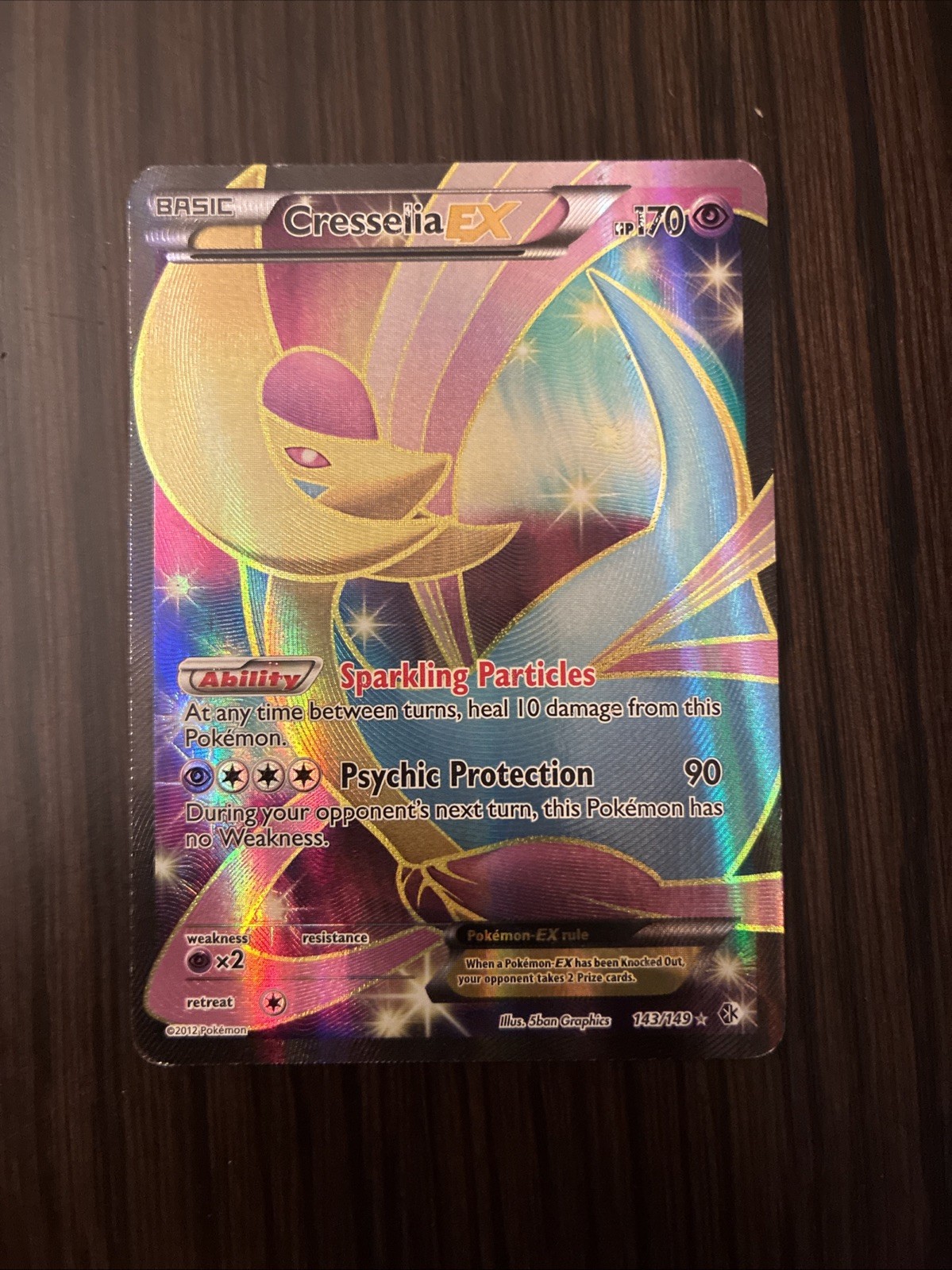 Cresselia EX (143 Full Art) 143/149 Boundaries Crossed Holo