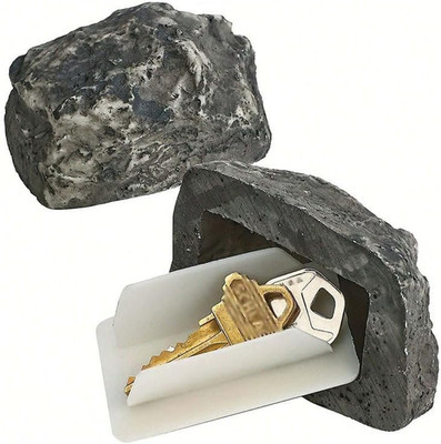 Hide a Key outside Spare Key Hiders Fake Rock Looks & Feels like Real Stone