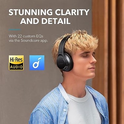 BLACK - Soundcore by Anker Life Q20+ Active Noise Cancelling Headphones