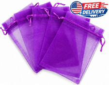 New 50PCS 9x12cm Drawstring Organza Bags Jewelry Wedding Party Favor Gift Bags