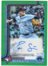 2025 Topps Chrome Update PAXTON SCHULTZ Rookie ~GREEN Refractor AUTO /99~
